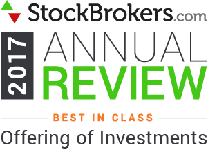 Avaliações da Interactive Brokers: Stockbrokers.com Awards 2017 - 1º lugar na categoria "Oferta de investimentos"