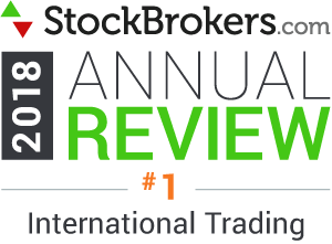 Avaliações da Interactive Brokers: Stockbrokers.com Awards 2018 - 1º lugar na categoria "Negociação internacional" em 2018